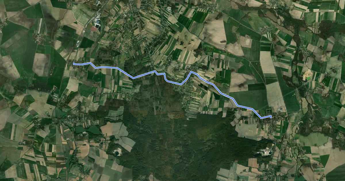 Маршрут Strzegów – Jegłowa на спутниковом снимке