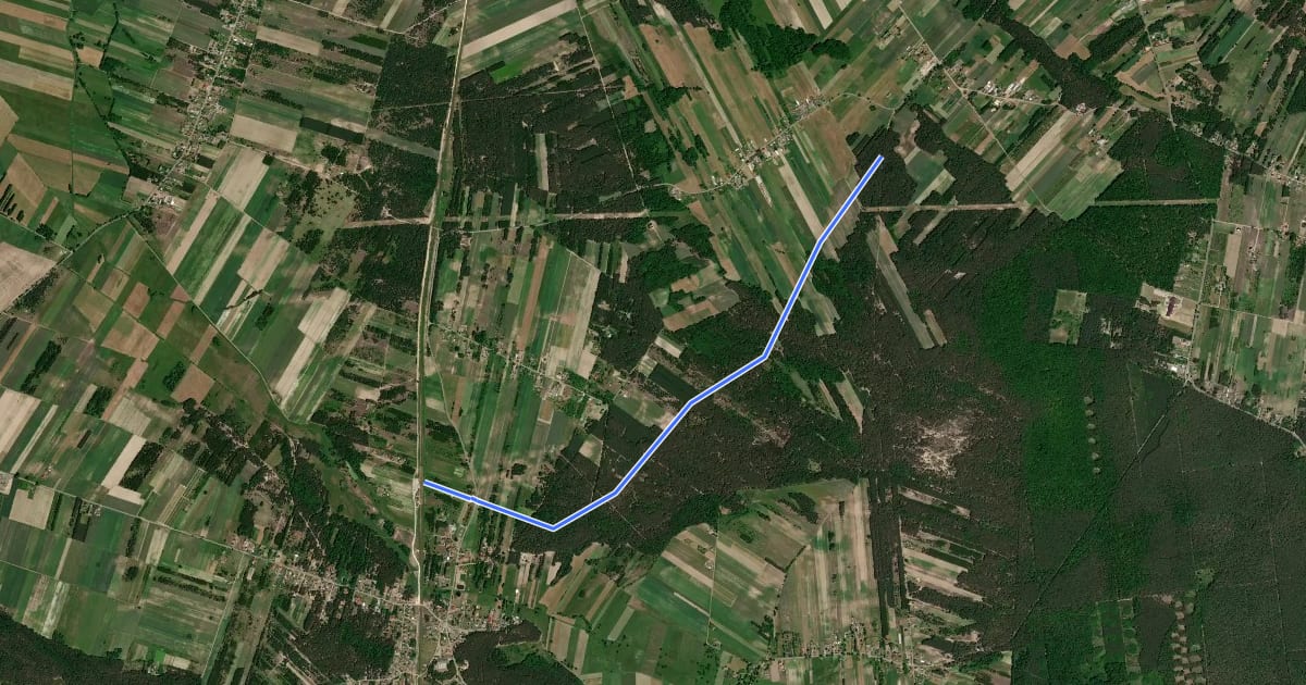 Маршрут Strzyżyna,PKP - Szlak MZ-5204c на спутниковом снимке
