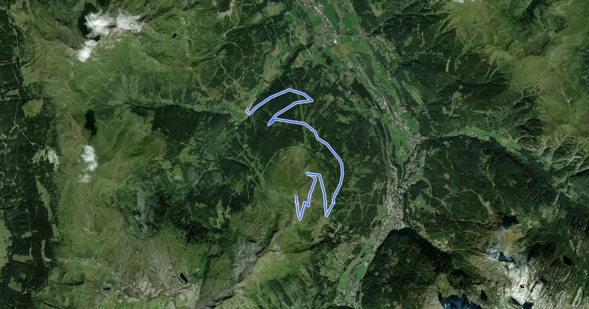 Маршрут Stubnerkogel Gipfel на спутниковом снимке