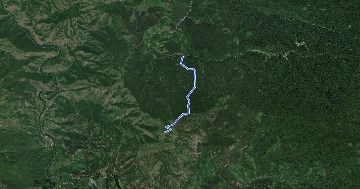 Маршрут Studena mountain - Kavgalija на спутниковом снимке