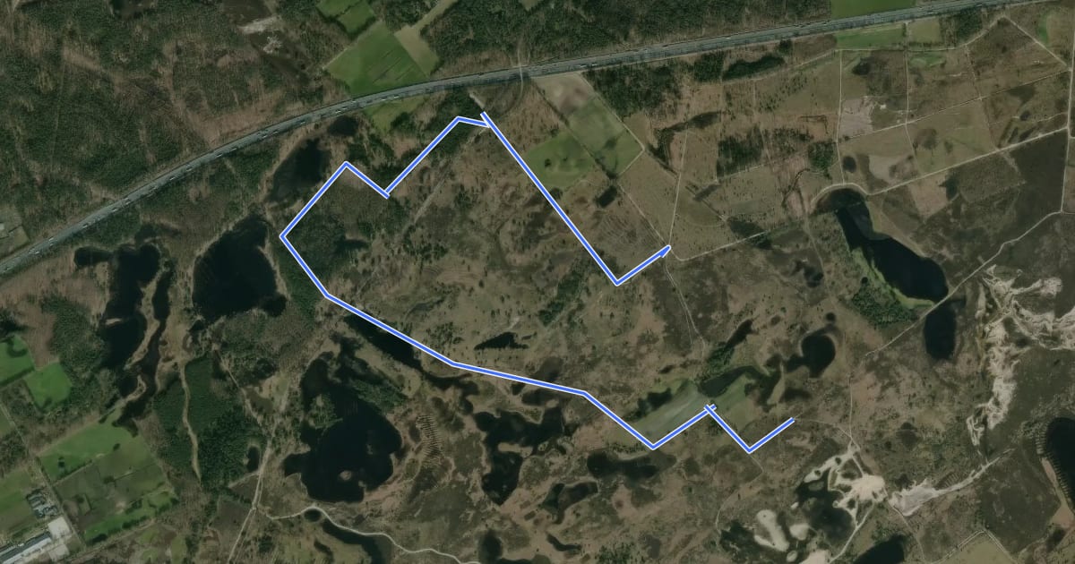 Маршрут Stuifzandroute на спутниковом снимке