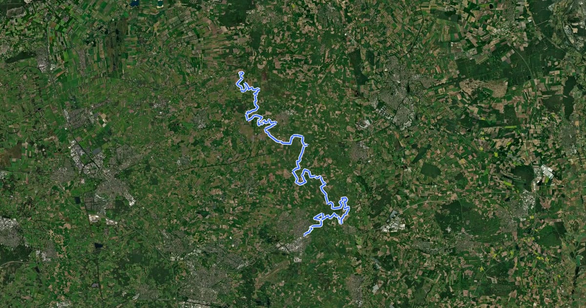 Маршрут Stuwwalroute на спутниковом снимке
