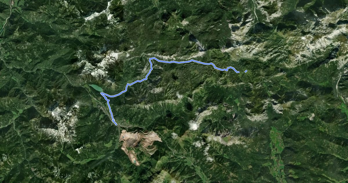 Маршрут Styrian Iron Trail, Etappe 6 на спутниковом снимке