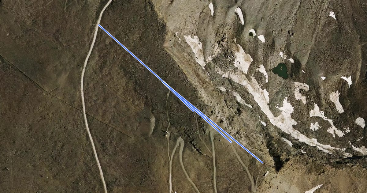 Маршрут Subida al Pico del Veleta на спутниковом снимке
