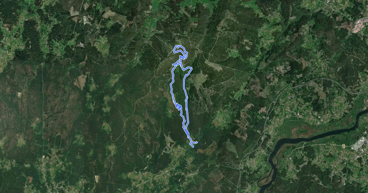 Маршрут Subida ao Monte da Muralla на спутниковом снимке