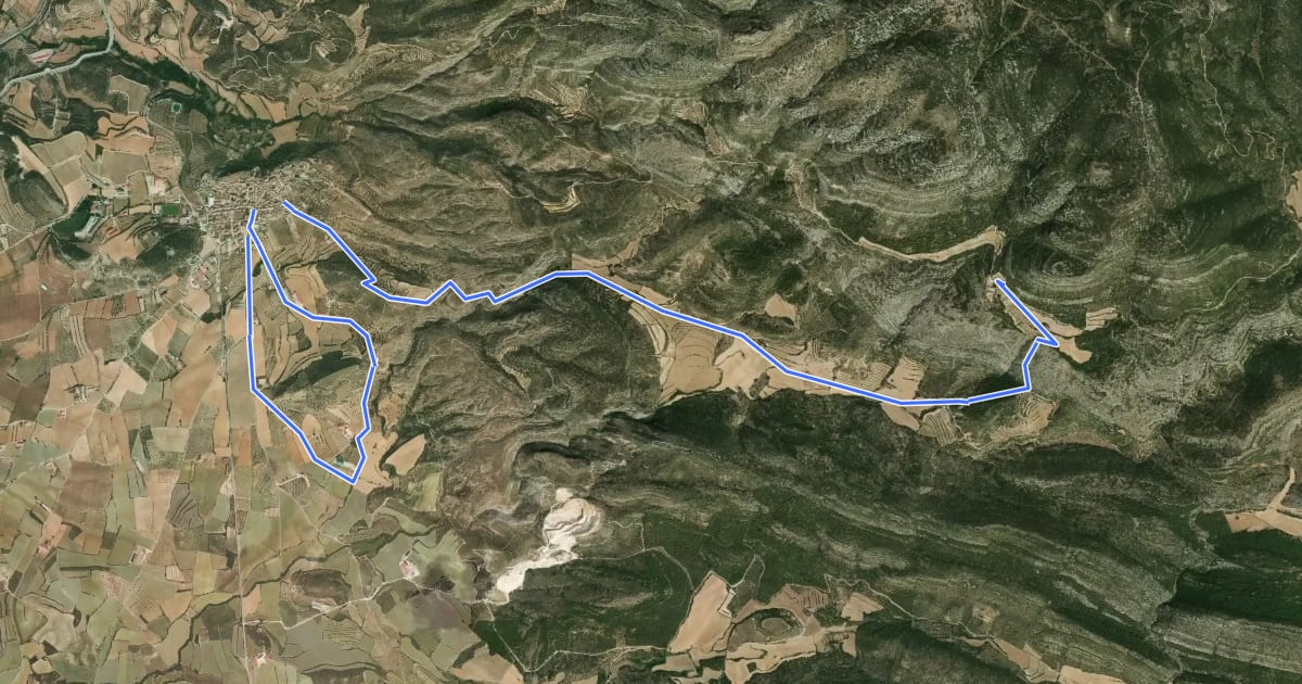 Маршрут Subida en Bicicleta de Montaña Santuario de la Carrodilla на спутниковом снимке