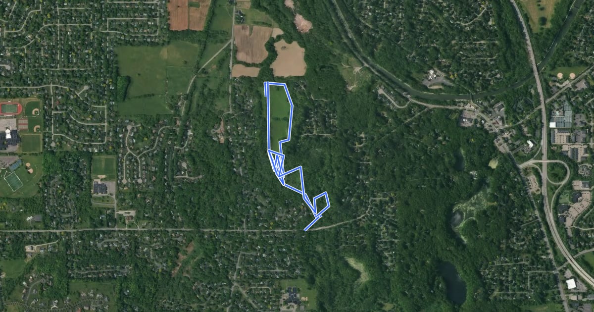 Маршрут Sugar Bush Loop на спутниковом снимке