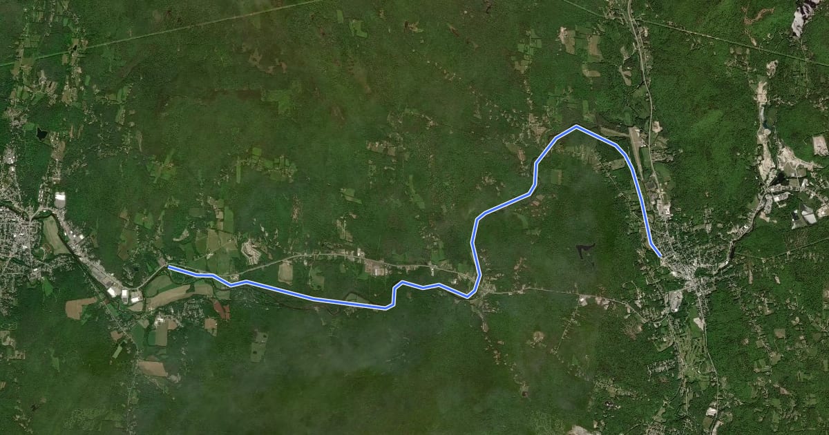 Маршрут Sugar River Trail на спутниковом снимке