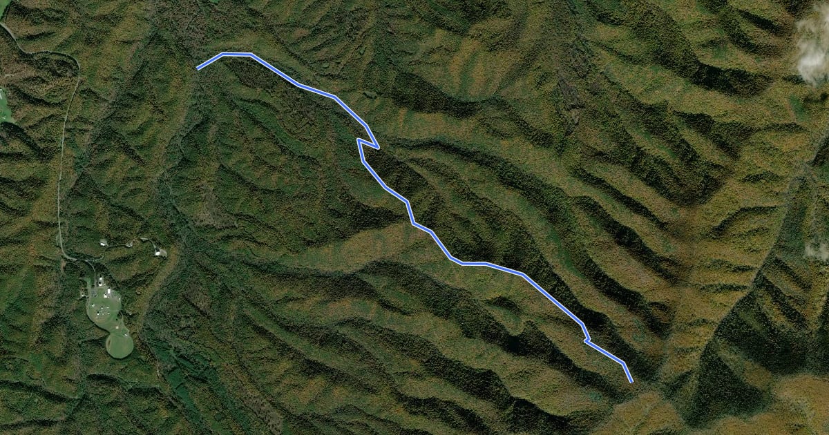 Маршрут Sugar Run Trail на спутниковом снимке