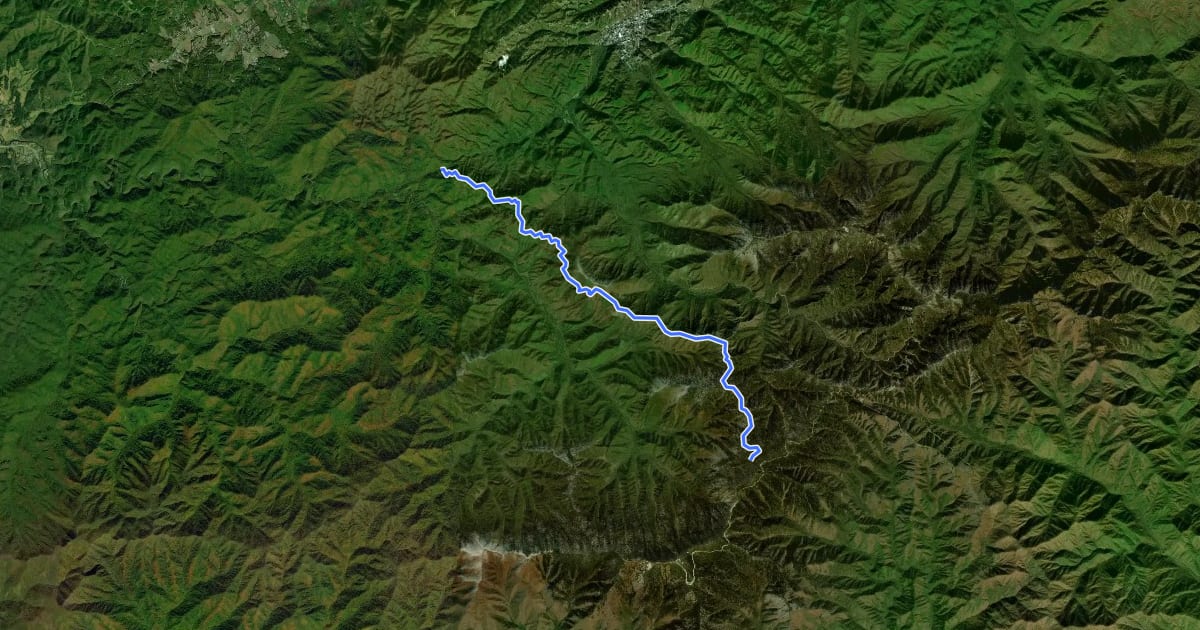 Маршрут Sugarland Mountain Trail на спутниковом снимке