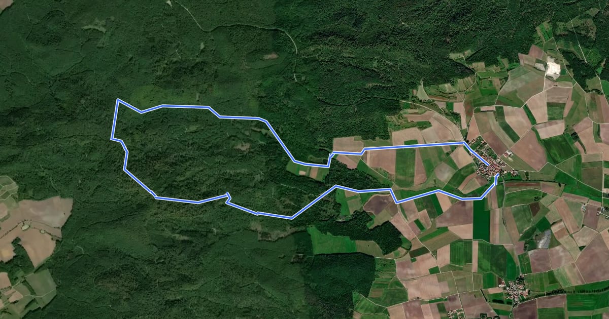 Маршрут Sugenheim Rundweg SU12 на спутниковом снимке