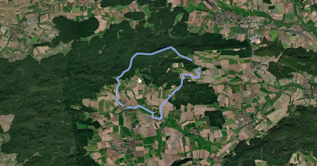 Маршрут Sugenheim Rundweg SU3 на спутниковом снимке