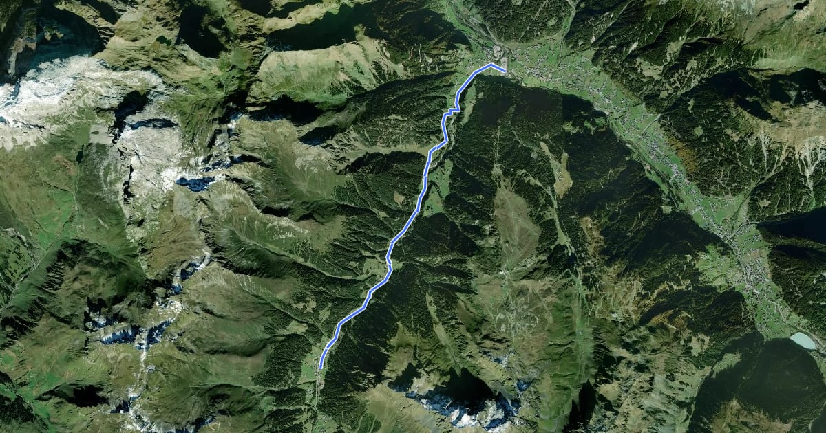 Маршрут Suggadinweg на спутниковом снимке