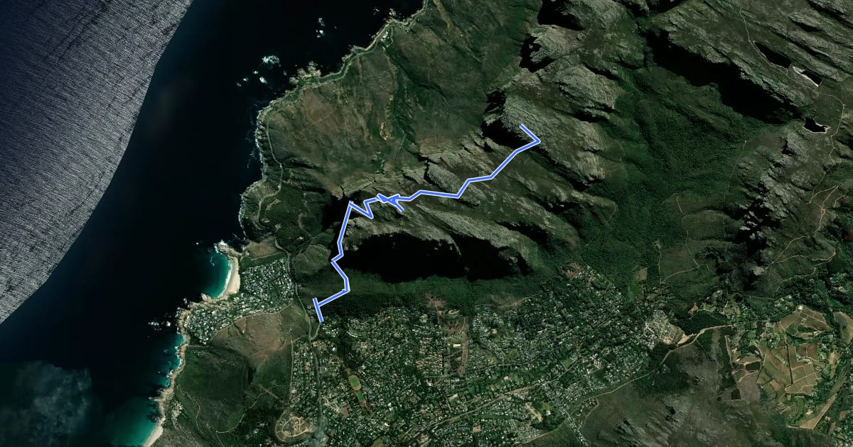 Маршрут Suikerbossie to Grootkop via Judas Peak на спутниковом снимке