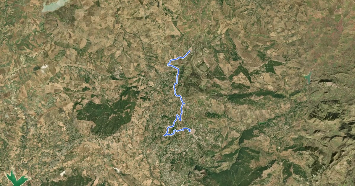 Маршрут Sulle orme di San Bernardo - Tappa 2 на спутниковом снимке