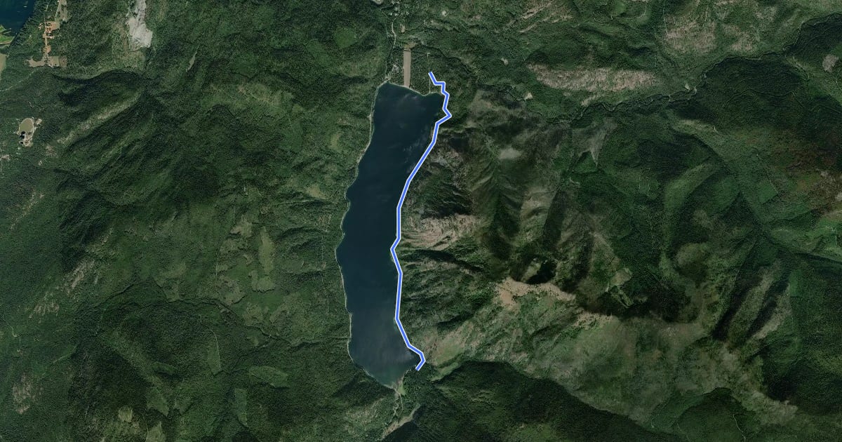 Маршрут Sullivan Lake National Recreation Trail на спутниковом снимке