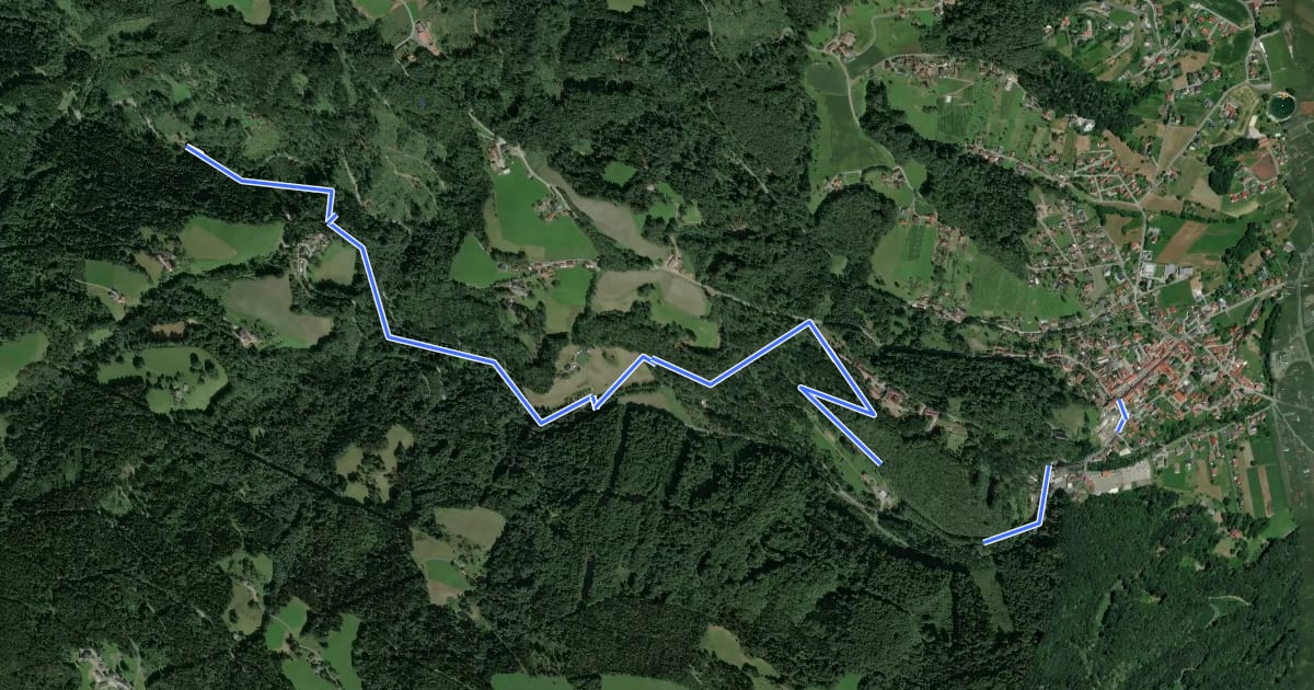 Маршрут Sulmhüttenweg на спутниковом снимке