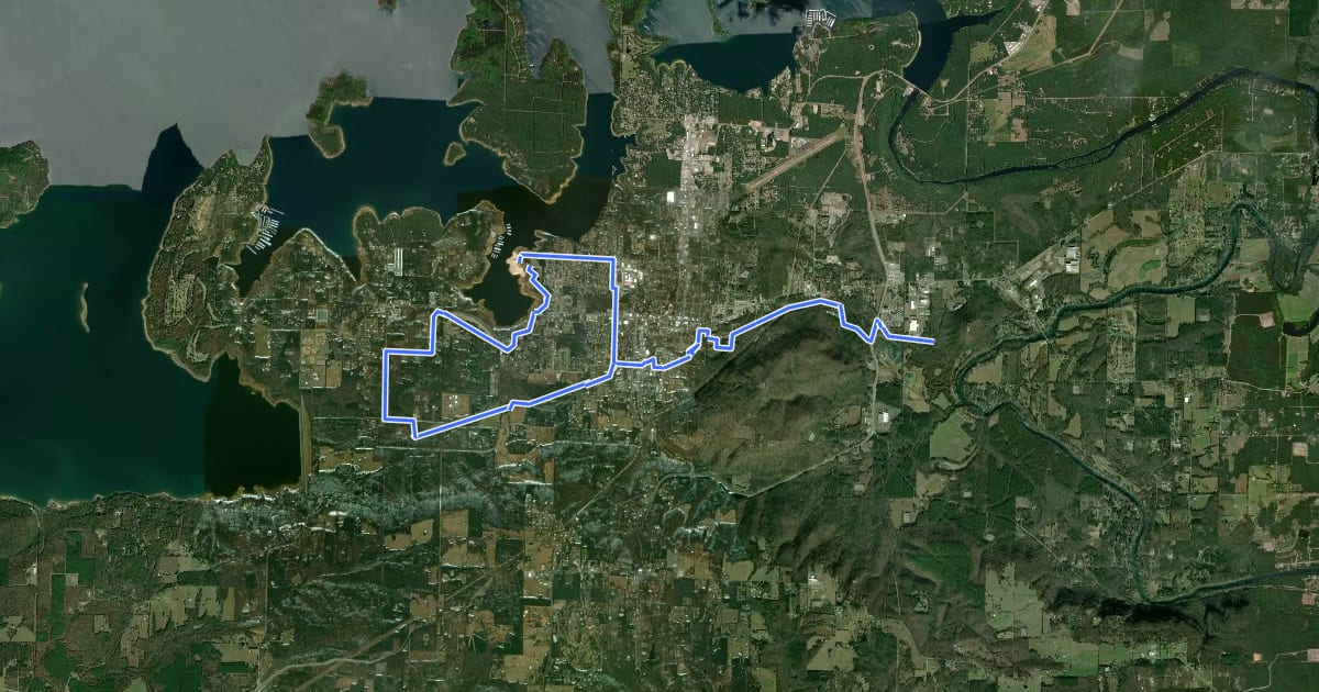Маршрут Sulphur Creek Trail на спутниковом снимке