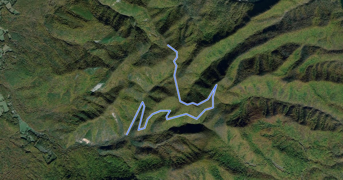 Маршрут Sulphur Spring Trail на спутниковом снимке