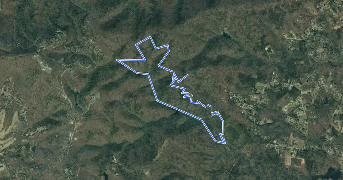 Маршрут Sulphur Springs Trail на спутниковом снимке