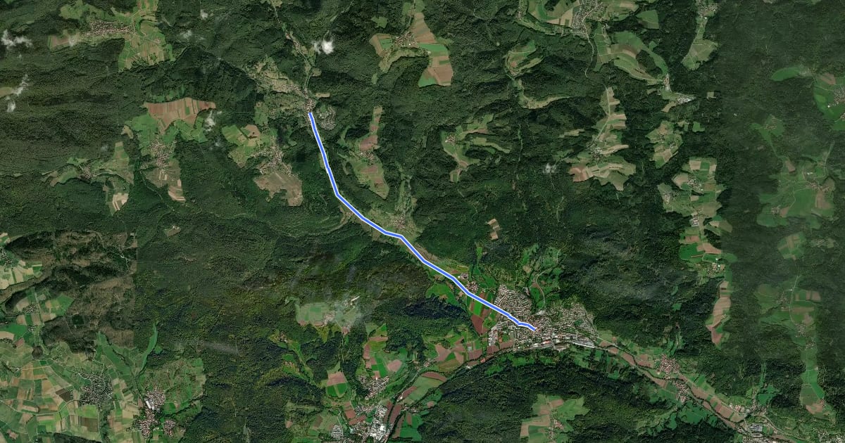 Маршрут Sulzbach an der Murr - Spiegelberg на спутниковом снимке