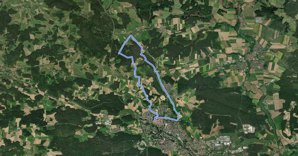 Маршрут Sulzbach-Rosenberg 1 на спутниковом снимке