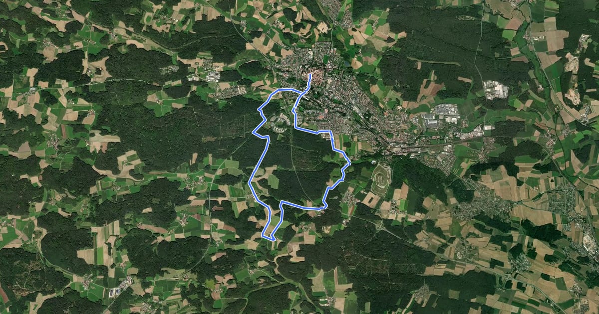 Маршрут Sulzbach-Rosenberg 2 на спутниковом снимке