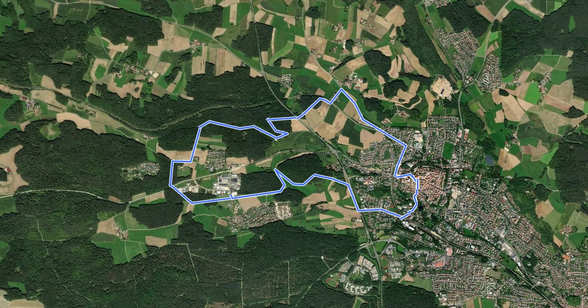 Маршрут Sulzbach-Rosenberg 4 на спутниковом снимке