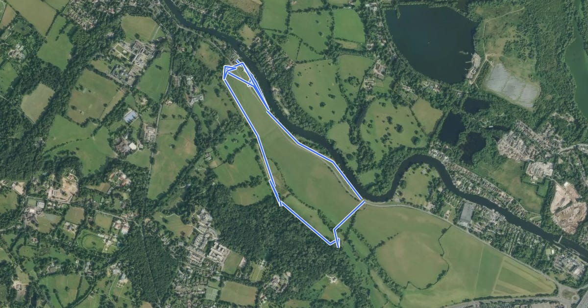 Маршрут Summer Route, Runnymede на спутниковом снимке