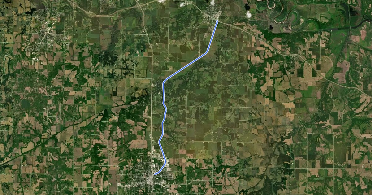 Маршрут Summerset Trail на спутниковом снимке