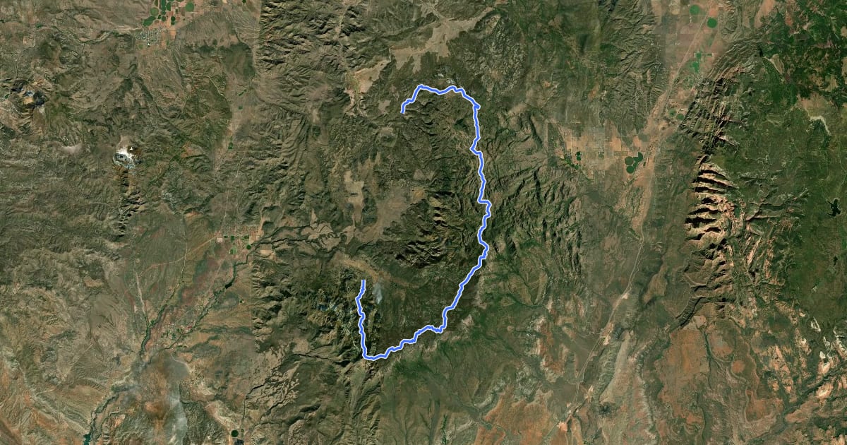 Маршрут Summit Trail на спутниковом снимке