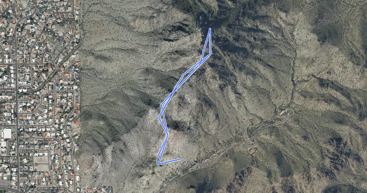 Маршрут Summit Trail 300 на спутниковом снимке