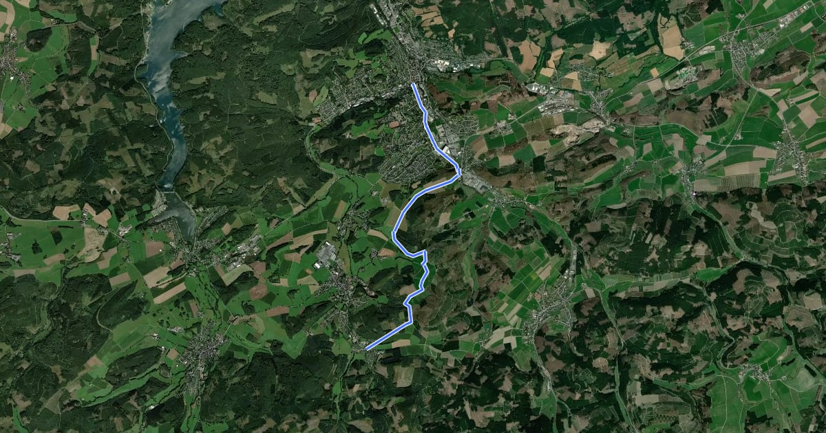 Маршрут Sundern-Dörnholthausen Wanderweg U на спутниковом снимке