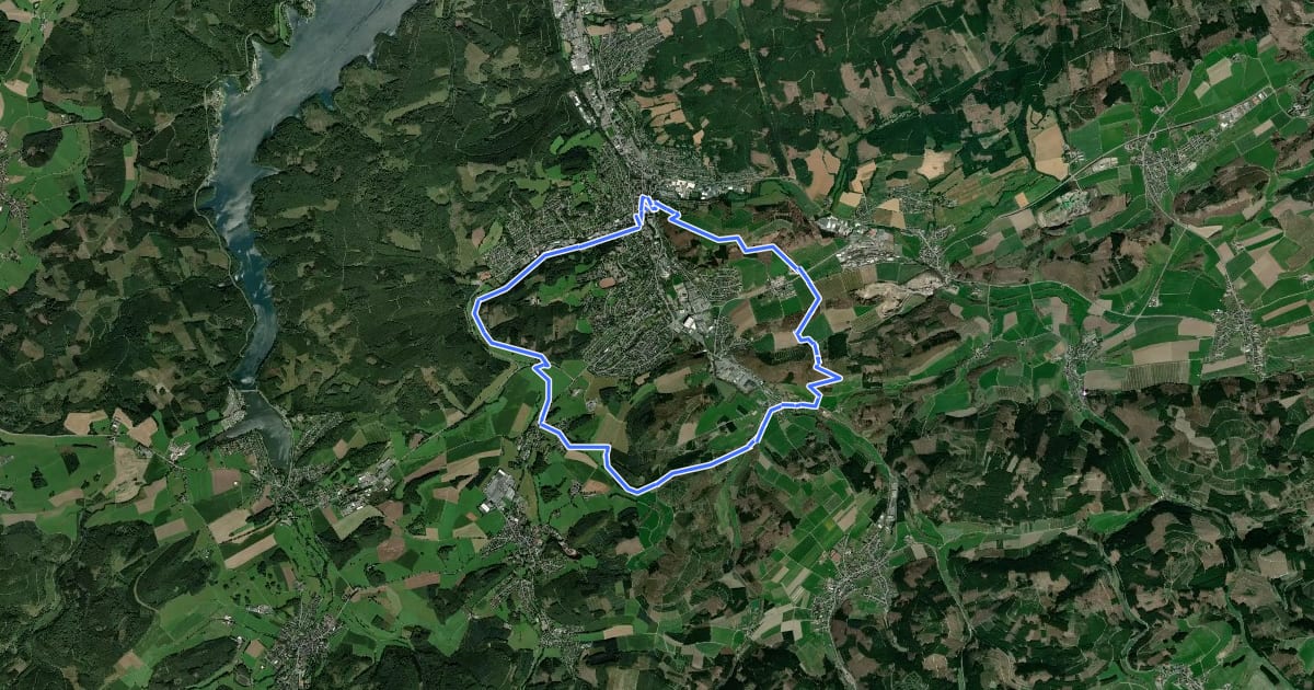 Маршрут Sundern Rundwanderweg S2 на спутниковом снимке