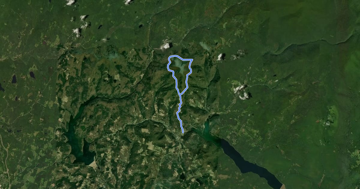 Маршрут Sundown - Denman Mountain Trail на спутниковом снимке