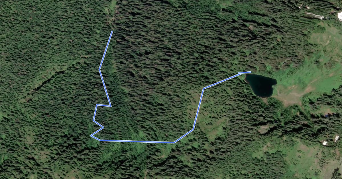 Маршрут Sundown Lake Trail на спутниковом снимке