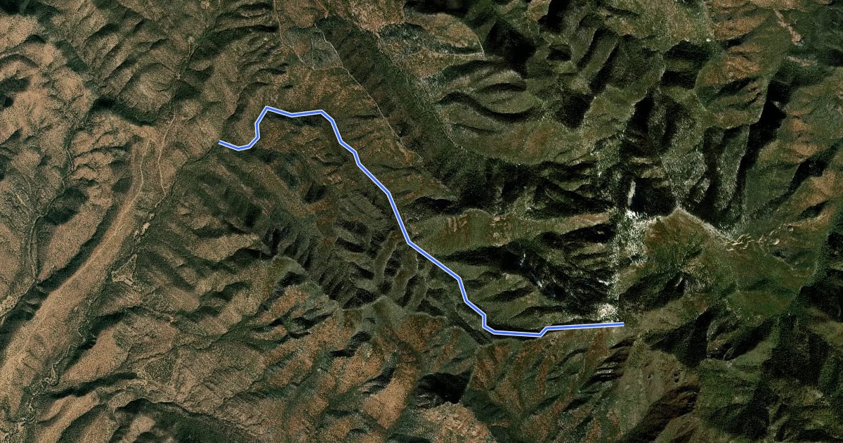 Маршрут Sunnyside Canyon Trail #117 на спутниковом снимке