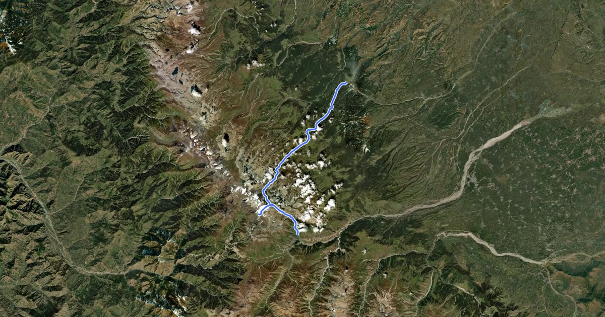 Маршрут Sunset peak на спутниковом снимке