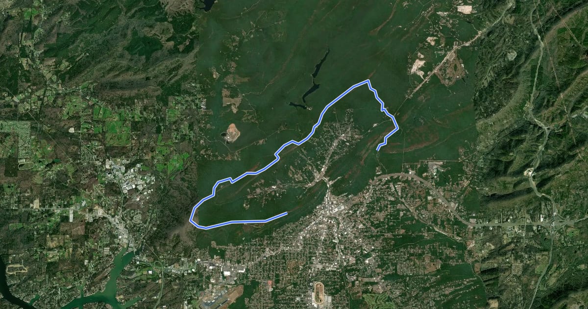 Маршрут Sunset Trail на спутниковом снимке