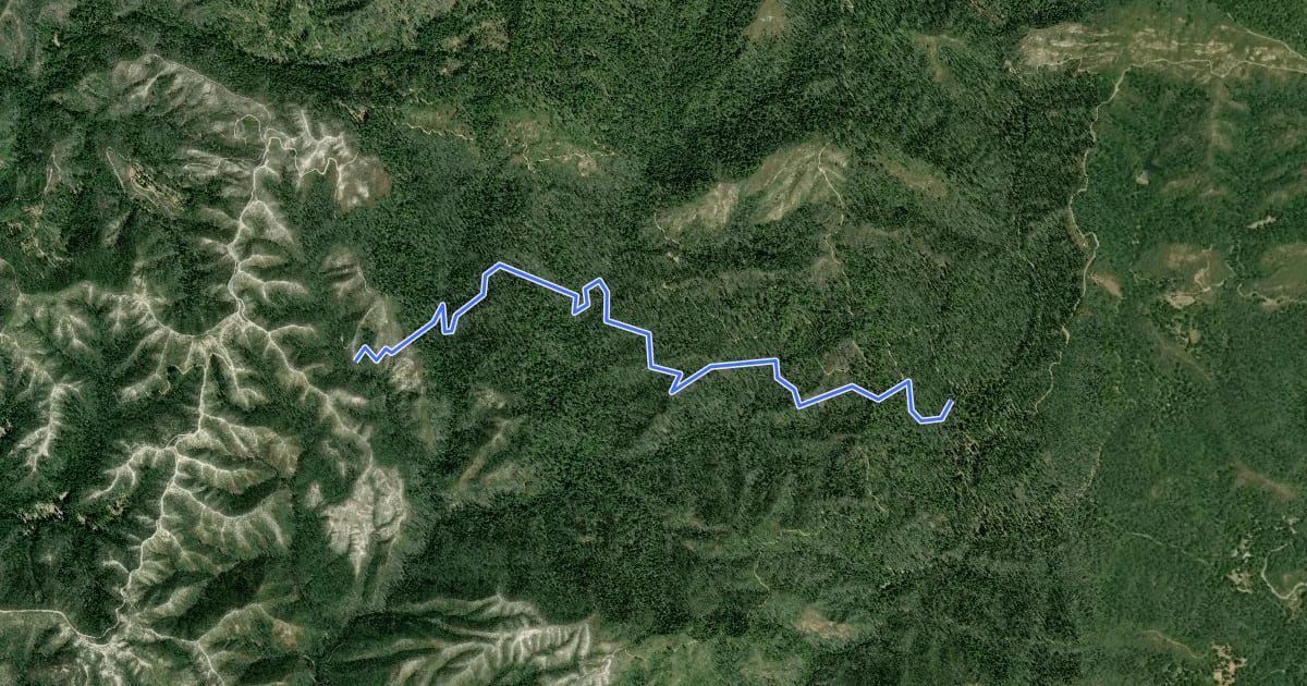 Маршрут Sunset Trail на спутниковом снимке