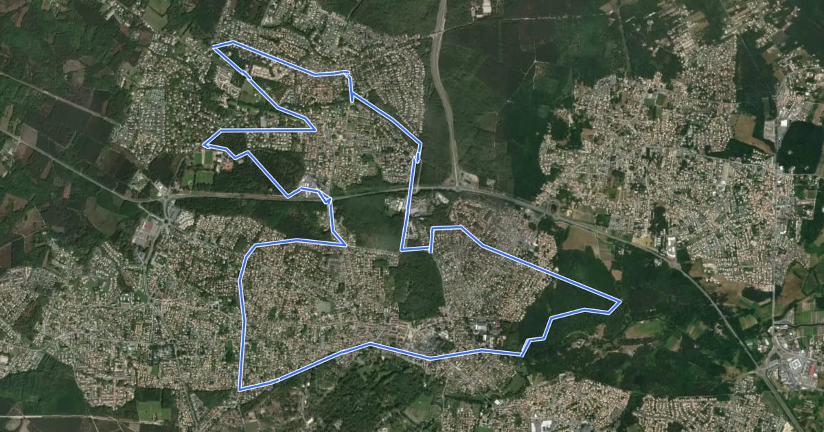 Маршрут Super Balade 5 - Sur la route du Médoc на спутниковом снимке