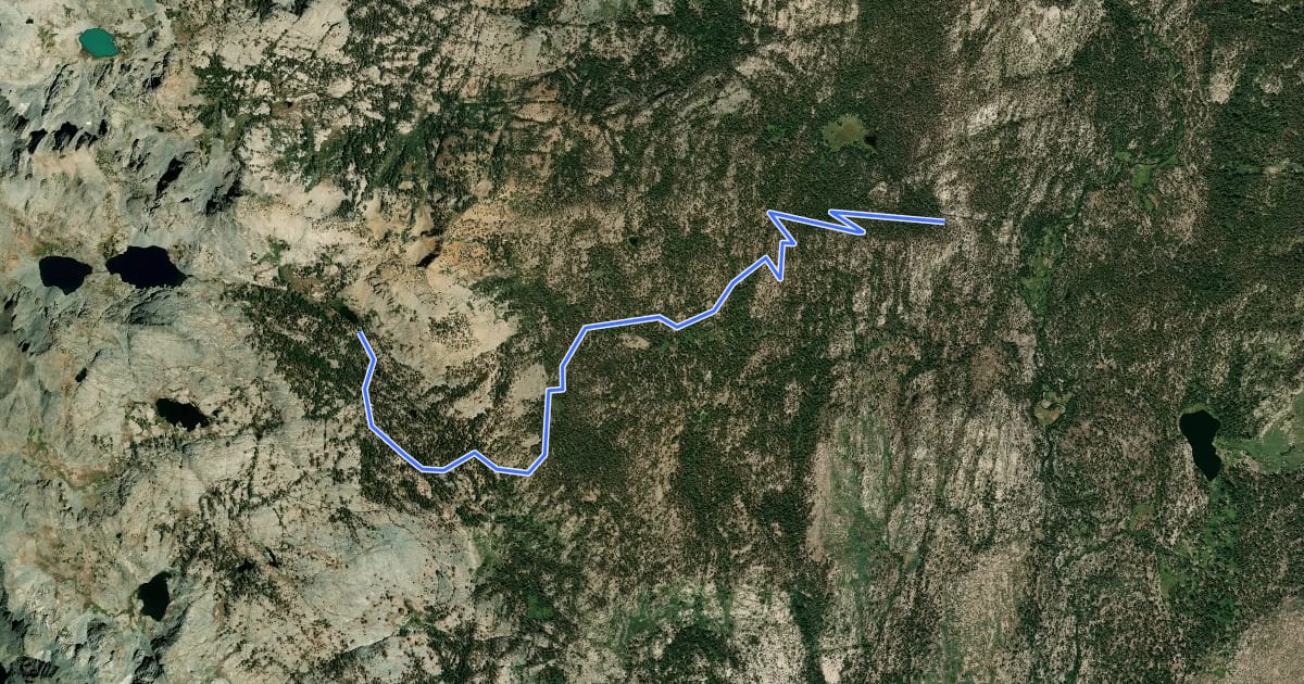 Маршрут Superior Lake Trail на спутниковом снимке