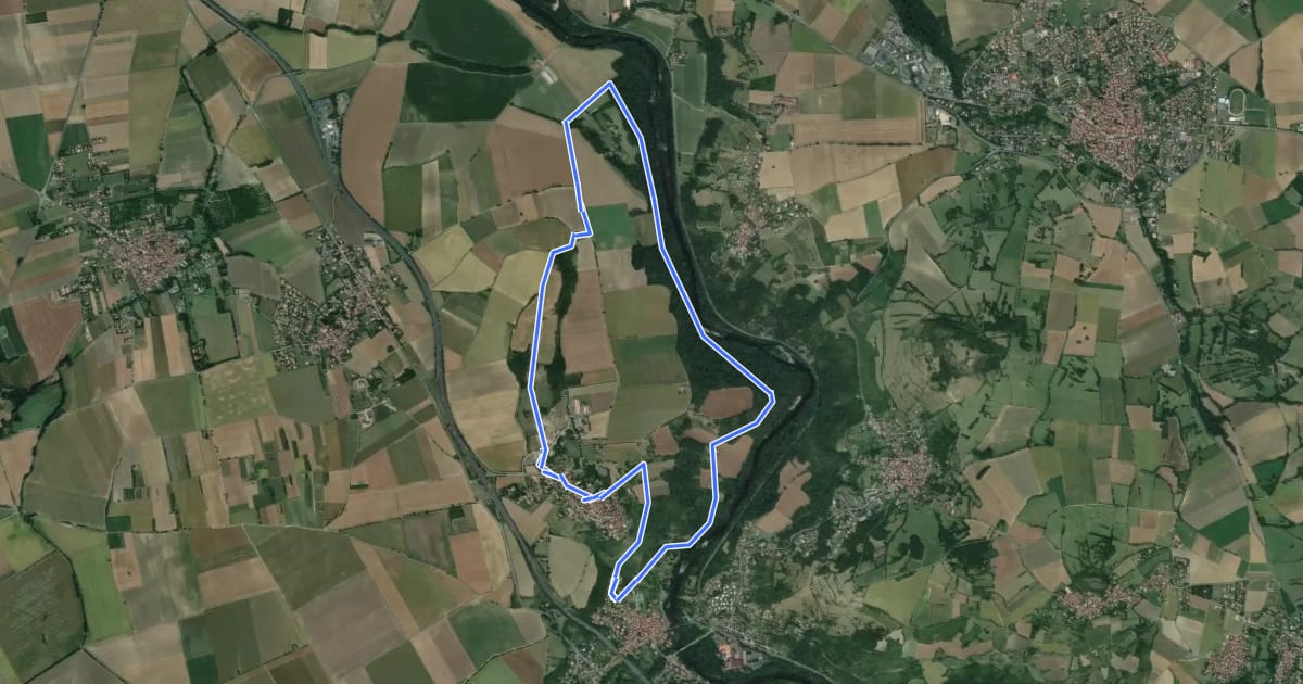 Маршрут Sur le Chemin de l'Arkose на спутниковом снимке