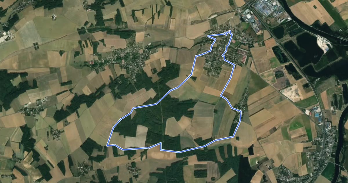 Маршрут Sur les Chemins de Traverse du Pays Grônois на спутниковом снимке