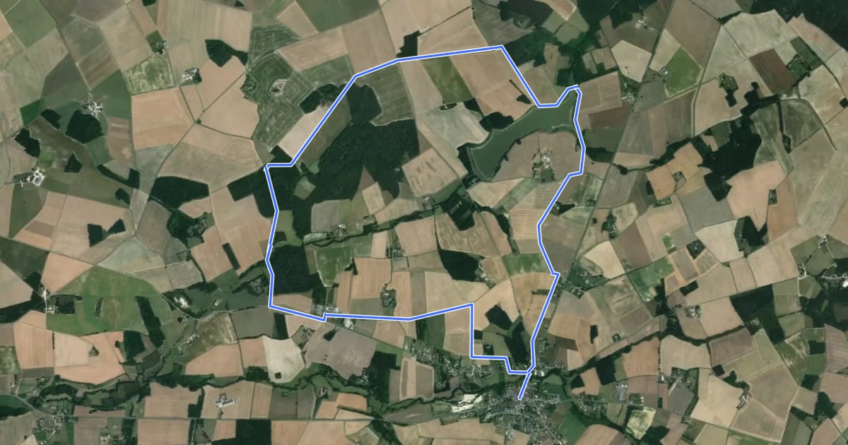 Маршрут Sur les Terres de la Piéta de Nouans - Nouans-les-Fontaines на спутниковом снимке