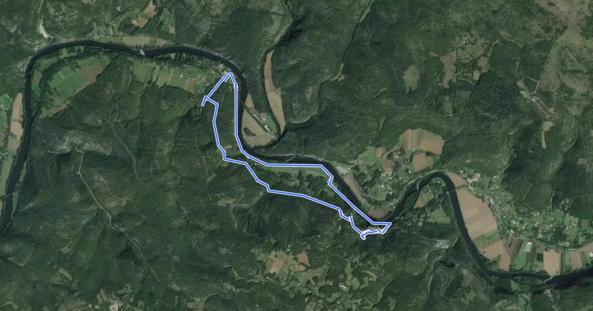 Маршрут Sur les traces d'André Breton на спутниковом снимке