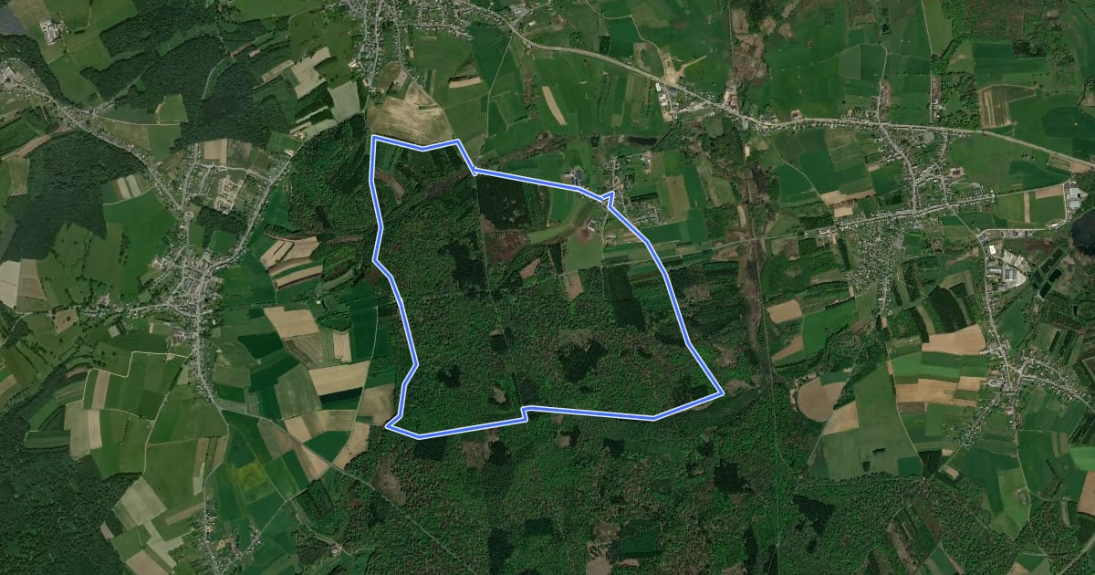 Маршрут Sur les Traces des Mineurs de Fer на спутниковом снимке