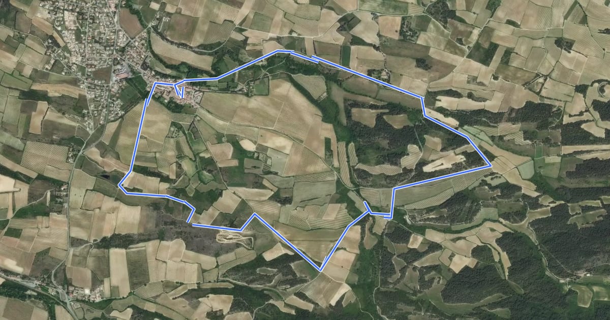 Маршрут Sur les Traces du Brigand на спутниковом снимке