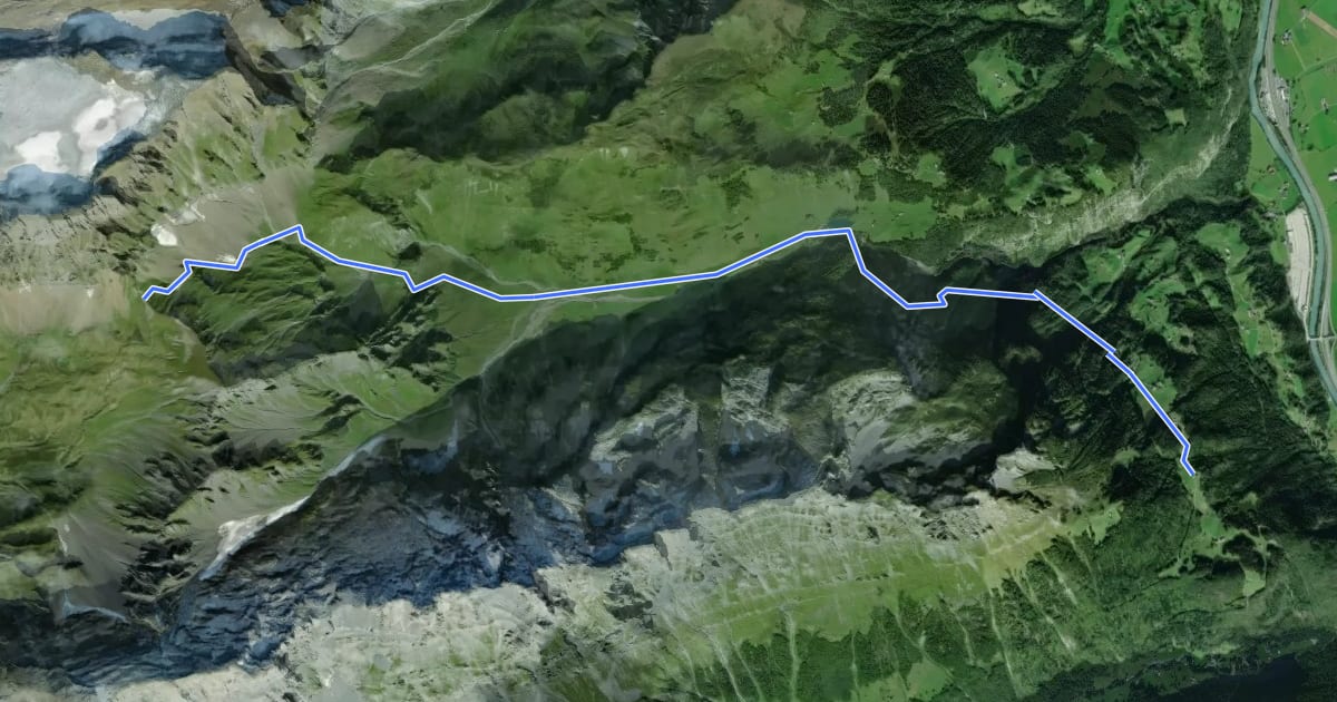 Маршрут Surenpass на спутниковом снимке