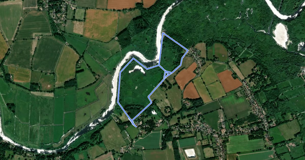 Маршрут Surlingham Circular на спутниковом снимке